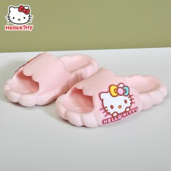 SAnRi0 Pink Hell0 K1TTY Puffy Sandals
