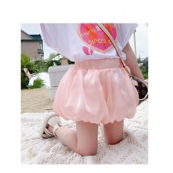 Peach Pearl Puffy Shorts