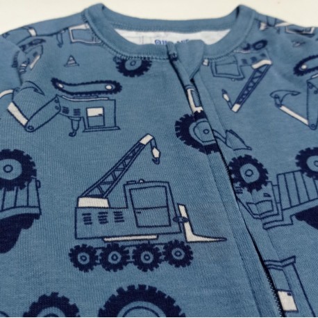 OldNavy Blue Heavy Equipment Sleepsuits