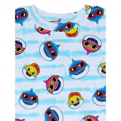 P1nkFong B@by Shark Blue Striped Pyjamas