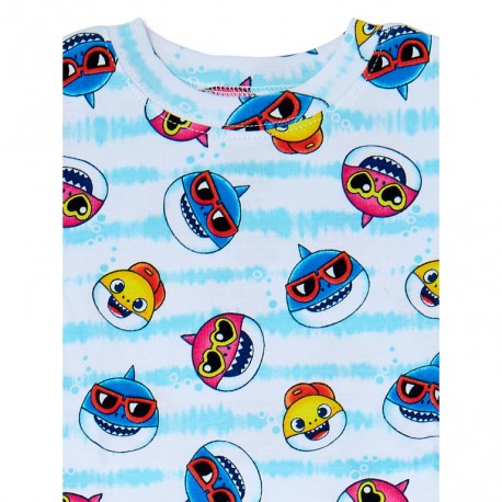 P1nkFong B@by Shark Blue Striped Pyjamas