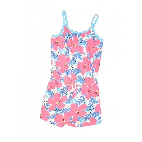 Cat n Jack Blue Pink Floral Jumpsuits