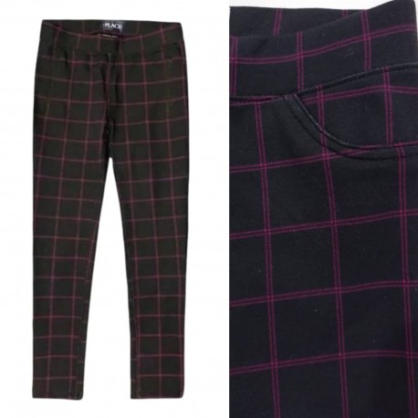 Place Black Pink Plaid Jegging