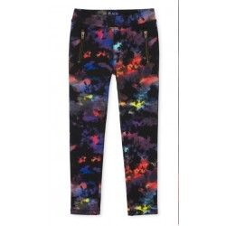 Place Black Tie Dye Zipper Jegging