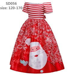 Red Stripe Snowflakes Santa Dress