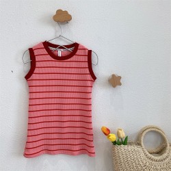 Pink Red Stripe Dress