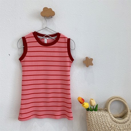 Pink Red Stripe Dress