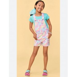 Place Rainbow Butterfly Denim Overalls