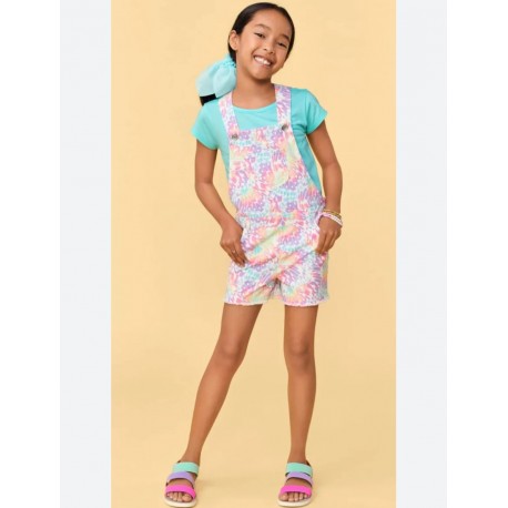 Place Rainbow Butterfly Denim Overalls