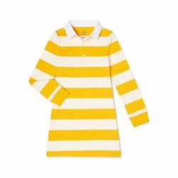Wonder Nation Cream Yellow Stripe Dress