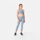 Anko Blue Grey Leopard 3/4 Sport Leggings