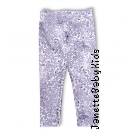 Anko Dusty Purple Floral 3/4 Sport Leggings