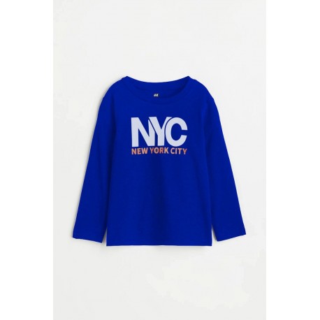 HM Blue NYC LS T-Shirt