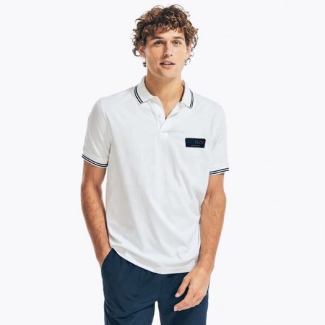 Nautica White Logo Polo Shirt