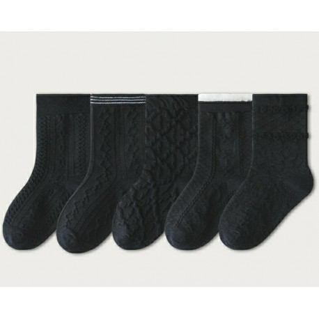 Black Embossed Socks