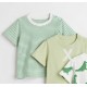 HM Green Stripes T-shirt