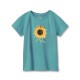 Cat&J@ck Teal SunFlowers Flip Sequins Top