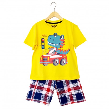 Yellow Traffic Dinosaur Set