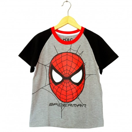 Grey Black Spiderman Tee
