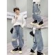 Light Blue Big Ripped Denim Pants