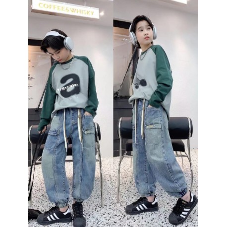 Two Pocket Denim Joggers Pants(no acc)