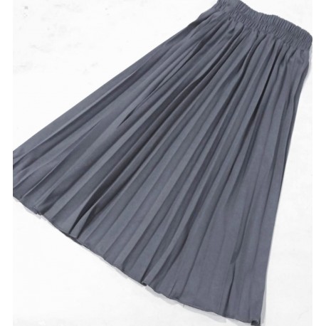 Grey Pleated Skirt