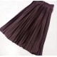 Brown Pleated Skirt