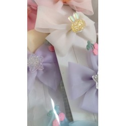 Double Ribbon Fabric Hairclips