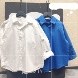 Blue Korean Long Sleeve Shirt