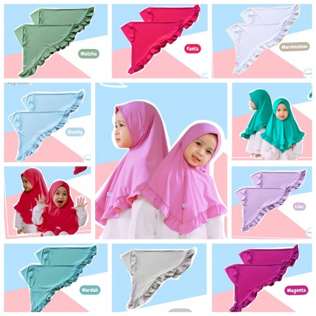 Wardah Colorful Ruffle Hijab