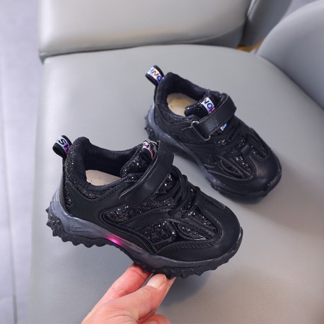 Black Glittery Dream Lamp Shoes