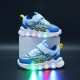 Blue Dinosaurs LED Lamp Shoes