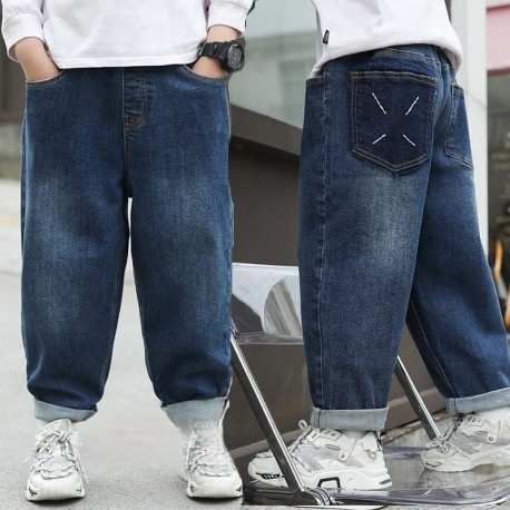 Dark Blue Bright Pocket Jeans