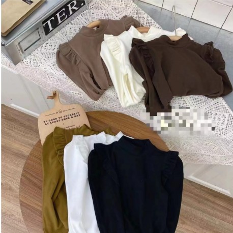 Olive Ruffle Soft Top