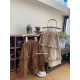 Brown Ruffle Skirt