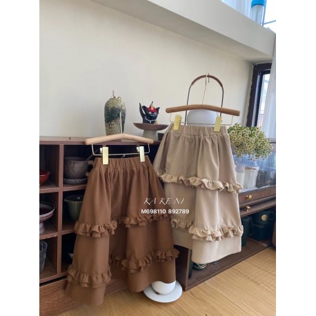 Brown Ruffle Skirt