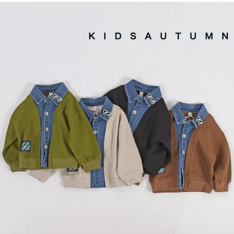 One Piece Denim Green Cardigan Shirt