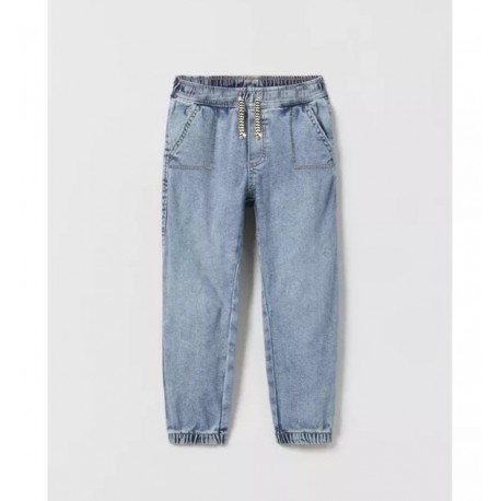 Zr Blue Denim Jogger Pants