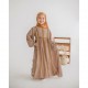 Milo Three  Lace Stripe Side Ribbon Gamis
