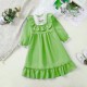 Green Lace Ruffle Gamis