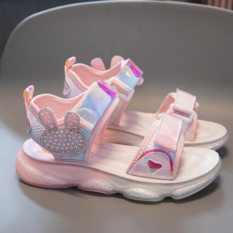 Peach Pearl Bunny Sport Sandals