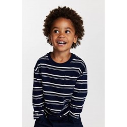 Black Stripe Pocket Boy Long Sleeve T-Shirt
