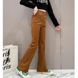Brown Button Pants