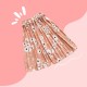 Peach Floral Pleated Skirt