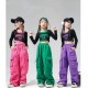 Pink Beautiful Butterfly Crop Top Set Cargo Pants