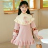 Cream Pink Knitted Dress