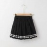 Black White Pleated Korean Skirt