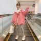 Pink Oversized Hoodie Jacket