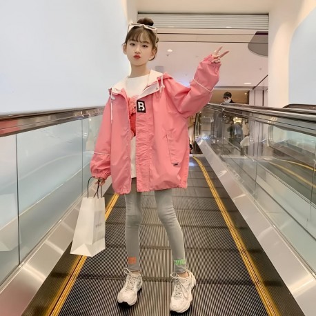 Pink Oversized Hoodie Jacket