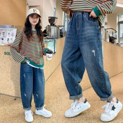 Oversized Ripped Denim Pants